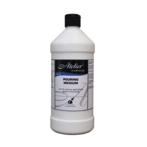 Chroma Atelier Pouring Acrylic Fluid Medium 1litre with bonus Free Flow paints