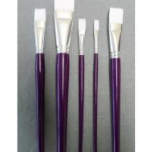 East Art Artist – Purple Taklon Flat Brushes - choose size