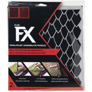FX Mylar Laser Stencil 8″x9″ 2/Pkg – Dragon
