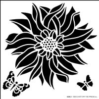 HOTP 6 x 6 Masking Stencil – Dahlia