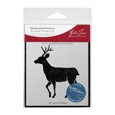 Just a Trace Designer Stencil – Winter Deer 4″ Stencil