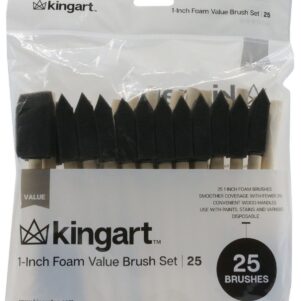 Kingart 1″ Foam Brush Value Pack 25/Pkg