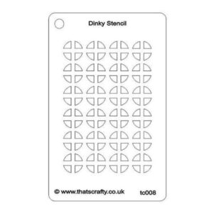 That’s Crafty Dinky Stencil 3″X4.75″ Quarter Circles Background