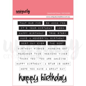 Eclectic Grunge Dimensional Stickers